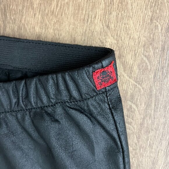 NEW Tripp NYC  Black Faux Leather Gothic Skinny Ankle Zip Pants Sz S - Picture 5 of 10